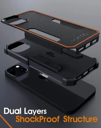 Vista 3 de Poetic Neon Series - Funda diseñada para iPhone 13 Mini, doble capa, resistente, resistente, ligera, delgada, a prueba de golpes, funda protectora