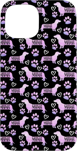 Vista 6 de Dachshund Mom Weenie Mama Weiner Dog - Funda de regalo para iPhone 16, color rosa