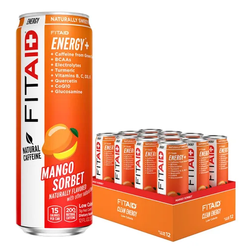 Vista 17 de Bebida FITAID ENERGY, 0.007 onzas de cafeína natural, keto, piña y mora, omega-3, 15 calorías, paleo, vegana y sin gluten, sin edulcorantes
