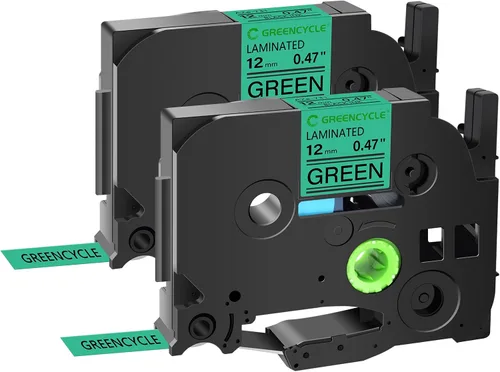 Vista 10 de GREENCYCLE Paquete de 2 cintas adhesivas compatibles con Brother P-Touch TZe-531 TZe531 TZ531 TZ-531 TZe TZ 0.472 in 0.47 pulgadas, cinta