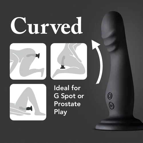 Vista 5 de Juguetes sexuales para adultos, Amsterdam 6.75 pulgadas, vibrador de empuje - Punto G, próstata, estimulador anal - 10 vibraciones RumblyTech