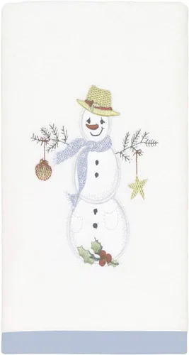 Vista 5 de Avanti Linens - Cortina para ducha, tela resistente, decoraciones de Navidad (Colección Coastal Snowman)
