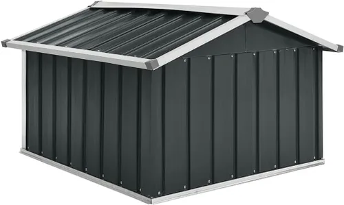 Vista 9 de vidaXL Cobertizo de cortacésped robot de jardín 36.2"x38.2"x24.8" acero