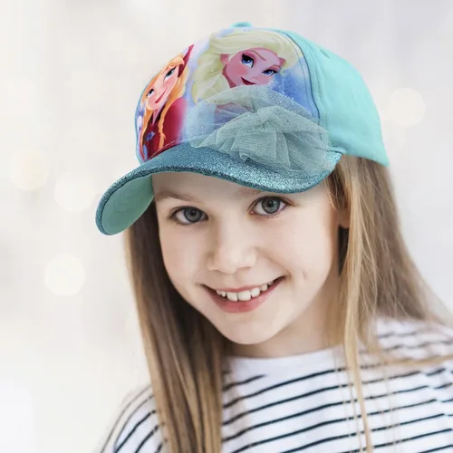 Vista 4 de Disney Gorra de béisbol de Frozen para niñas, sombrero de cola de caballo de Elsa y Anna para niñas, sombrero de Frozen para niñas pequeñas