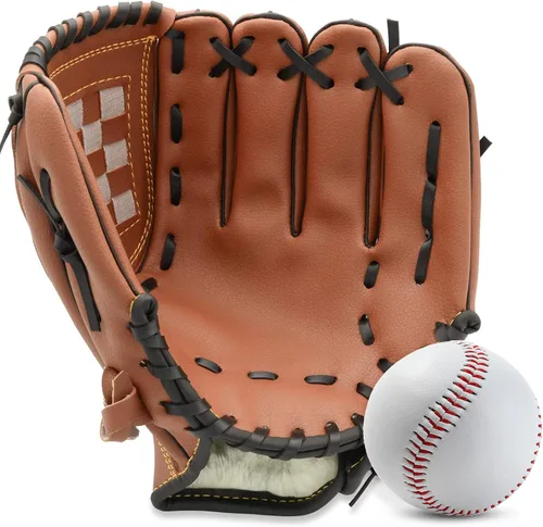Vista 17 de Guante de béisbol, guante de sóftbol, guante de atrapador, cómodo guante de sóftbol y béisbol para niños, jóvenes, adultos, deportes y béisbol