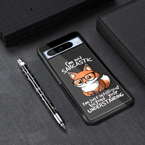 Vista 3 de CARLOCA Funda compatible con Google Pixel 8 Pro, bonitas fundas de Fox Wear para Google Pixel 8 Pro, diseño gráfico, a prueba de golpes