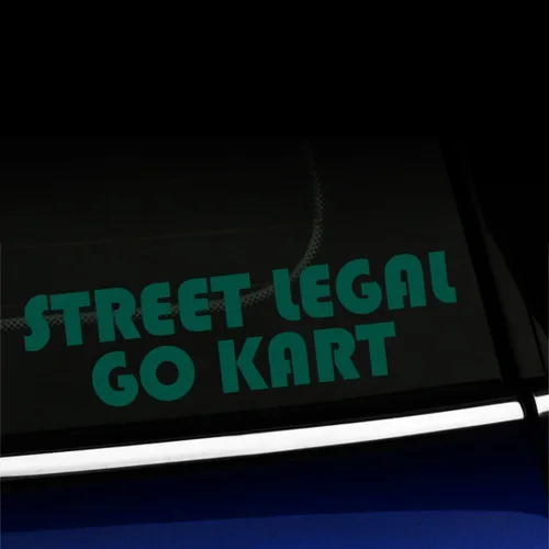 Vista 11 de Street Legal Go Kart - Calcomanía de vinilo para Mini Cooper, color a elegir - [azul azul]