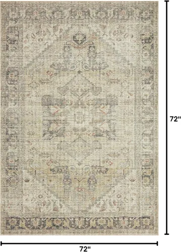 Vista 2 de Loloi Colección Skye SKY-13 - Alfombra redonda de área, 6'-0" x 6'-0", natural/arena