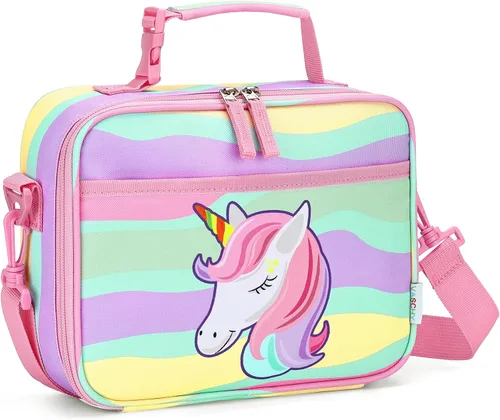 Vista 10 de VASCHY Bolsa de almuerzo para niños, reutilizable, aislada, para niños y niñas, con correa de hombro desmontable para guardería, escuela