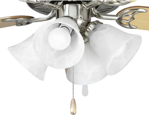Vista 8 de Progress Lighting Kit de luz universal para ventilador de techo bajo de 1 luz para ventiladores de techo de la colección AirPro, diseño de perfil