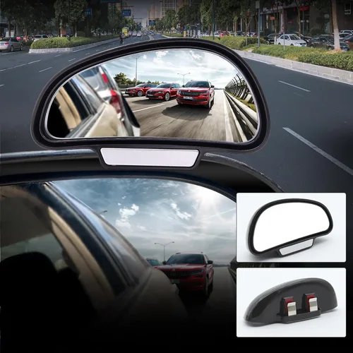 Vista 7 de Espejo de punto ciego, espejos retrovisores para automóvil, espejo auxiliar universal para automóvil, vidrio verdadero HD, espejo lateral auxiliar