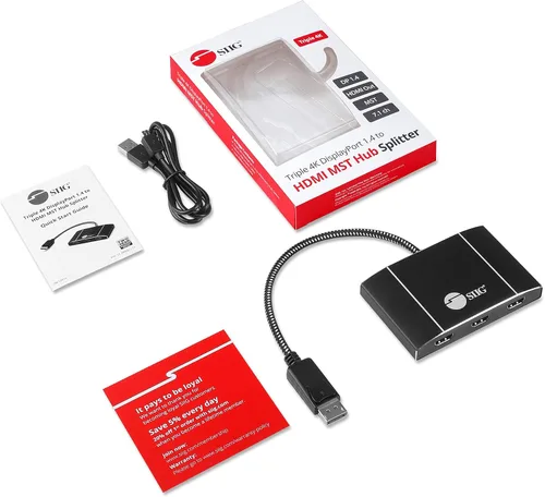 Vista 8 de SIIG Concentrador MST HDMI dual USB-C, 4K60 dual, CE-DP0Q11-S1