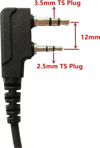 Vista 3 de Covert - Auricular de vigilancia con micrófono compatible con radio bidireccional Kenwood de 2 pines