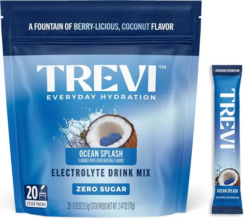 Vista 8 de TREVI Electrolytes Powder Packets, Sugar Free Hydration, Frost 20 Pack