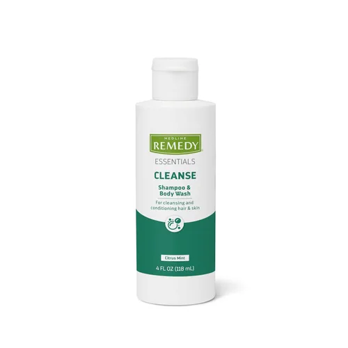 Vista 8 de Medline Remedy ESSENTIALS Champú y gel de baño, 2 onzas líquidas, aroma fresco, limpiador de cuerpo completo con aloe, para adultos y ancianos, gel