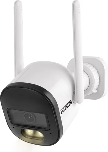 Vista 8 de EVERSECU Cámara bala WiFi con cable 2K, lente gran angular de 0.110 in, audio de 2 vías, visión nocturna, alarma de detección de movimiento