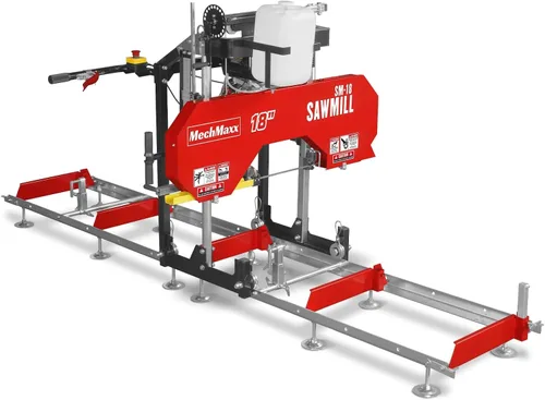 Vista 12 de MechMaxx Aserradero portátil de 18'', motor de gasolina DUCAR 212cc 7HP, ancho de tablero de 15'' y grosor de tablero de 7'', longitud de pista