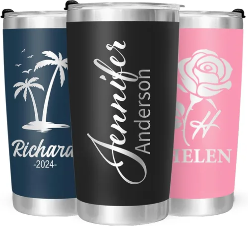 Vista 14 de Personalized 18oz Kids Water Bottle with Engraved Name Text Back to School Custom Stainless Steel Insulated Water Bottle for School, Personalized