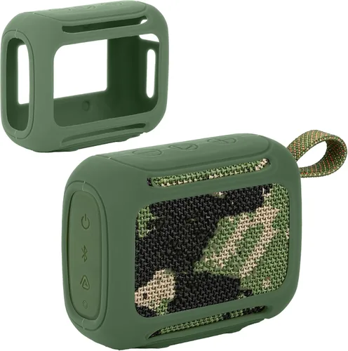 Vista 15 de Funda de silicona Lebakort compatible con altavoz portátil JBL GO 4 (Funda negra)
