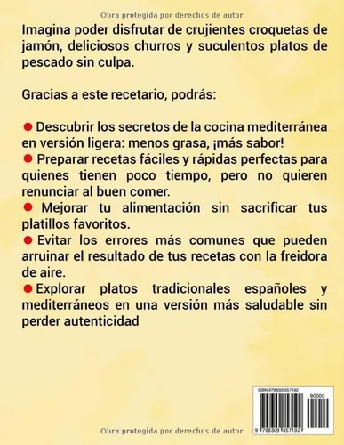 Vista 2 de Air Fryer Saludable El Secreto para recetas mediterràneas ràpidas con freidora de aire.Platos originales,fàciles y deliciosos.EDICIÓN A