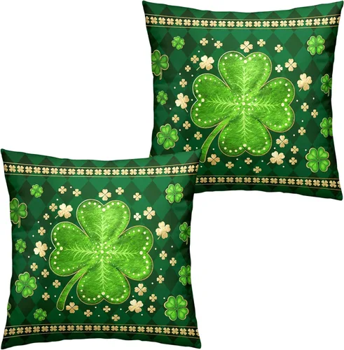 Vista 25 de Juego de 2 fundas de almohada patrióticas para exteriores, diseño de estrellas azules del 4 de julio, 16 x 16 pulgadas, fundas de almohada