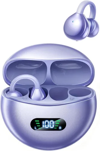 Vista 8 de Auriculares con clip M79 abiertos para los oídos, auriculares Bluetooth inalámbrico 6.0 con micrófono, control táctil de reproducción de 60 horas