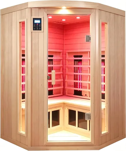 Vista 13 de Sauna infrarroja de espectro completo para 3 personas con terapia 75.3*62.8*39.2