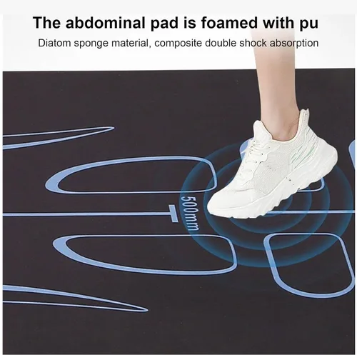 Vista 4 de Alfombrilla de entrenamiento antideslizante para rueda de abdominales, alfombrilla de ejercicio con bolsa de almacenamiento, equipo de ejercicio
