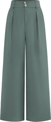 Vista 12 de BTFBM Pantalones de vestir de pierna ancha para mujer, trajes casuales de Negro