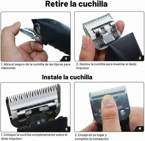 Vista 7 de 7PCS10 Cuchillas de aseo para perros compatibles con Andis Dog Clipper #10+30+40+3FC+4FC+5FC+7FC