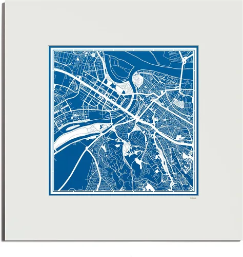 Vista 68 de O3 Design Studio Mapa de corte de papel de París, color negro mate, 20 x 20 pulgadas, arte en papel