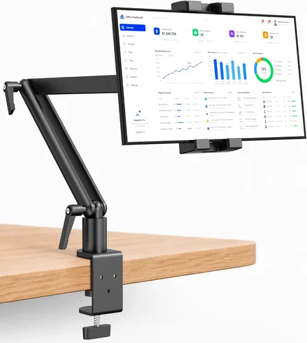 Vista 8 de Soporte para iPad debajo del gabinete, soporte para tableta de cocina