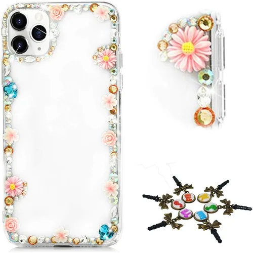 Vista 34 de Sparkle - Funda para teléfono compatible con Samsung Galaxy Note 20, elegante, hecha a mano, con diamantes de imitación en 3D, diseño de diamantes