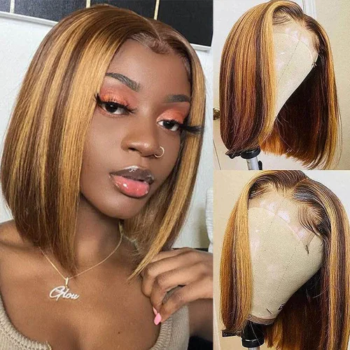 Vista 21 de Pelucas de cabello humano rizado marrón chocolate con encaje frontal, prearrancadas de 13 x 4 pulgadas, pelucas de encaje frontal HD de onda