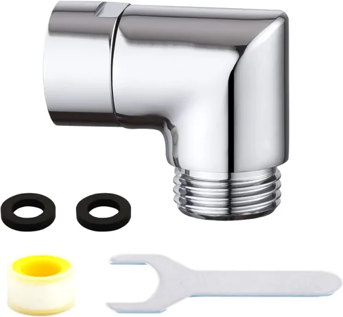 Vista 10 de Adaptador de Codo para Cabezal de Ducha, Adaptador de Codo para Brazo de Ducha para Duchas de Mano y Duchas Montadas en Pared, Extensión de Brazo