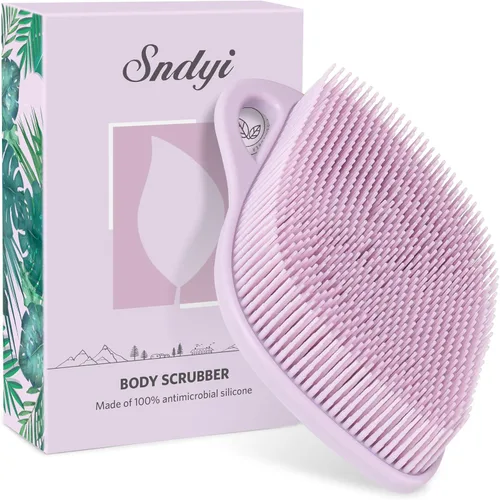Vista 9 de Sndyi Exfoliante Corporal de Silicona Navideño, Edición Limitada Cepillo de Ducha en Forma de Hoja para Limpieza Suave y Exfoliación, Cepillo