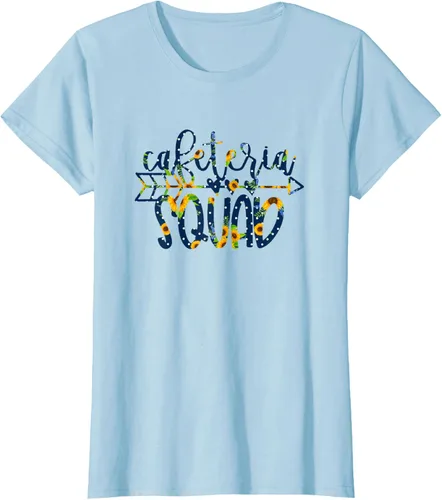 Vista 3 de Cafeteria Squad - Camiseta de vuelta a clases con girasoles en grupo, Blanco, S