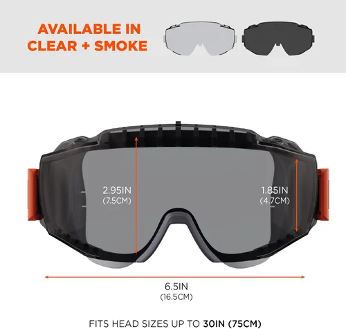 Vista 6 de Ergodyne Skullerz MODI - Gafas de seguridad protectoras OTG, ventilación indirecta, antiniebla, resistentes a los arañazos