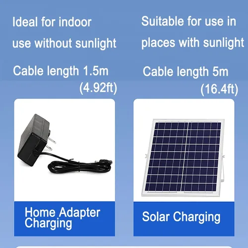 Vista 3 de Ventilador solar de 16 pulgadas/ventiladores de pie, ventilador de piso recargable para exteriores con panel solar, ventilador de campamento