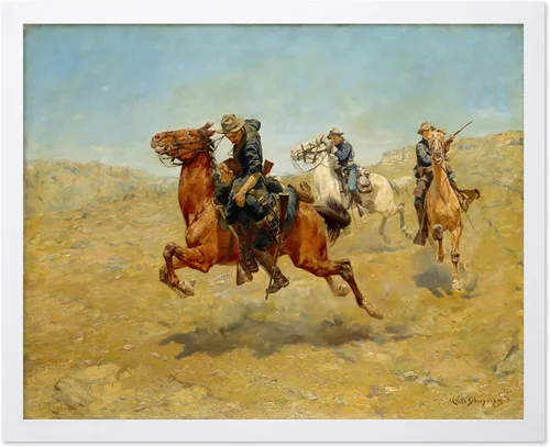 Vista 68 de Poster Master Póster vintage de The Lookout, estampado retro de vaquero, arte occidental, arte del salvaje oeste, arte de equitación, regalo