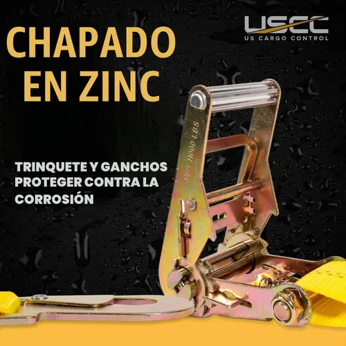 Vista 7 de US Cargo Control Correas de cesta de remolque con ganchos planos y trinquetes (paquete de 4), correas de remolque para neumáticos de 14 a 17