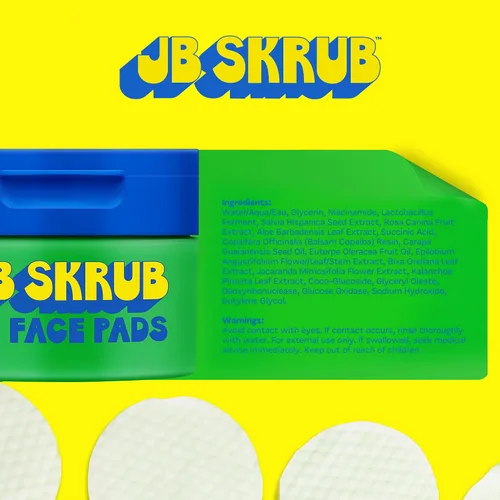Vista 2 de JB SKRUB Las Toallitas Faciales - Toallitas de Limpieza para Acné para Niños, Adolescentes y Preadolescentes para una Confianza Genial - Di adiós a