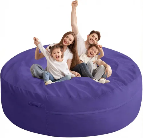 Vista 40 de HABUTWAY Silla de Puf de 2 Pies, Puf de 2' de Sillones Pequeños con Relleno, Silla de Puf en Forma de Lágrima de Terciopelo Ultra Suave con Funda