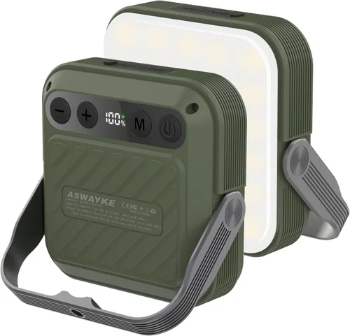 Vista 8 de Linterna de camping LED recargable de 20000mAh - 1600LM, QC3.0 22.5W, interruptor de 4 colores, IPX5 resistente al agua - Perfecta para acampar