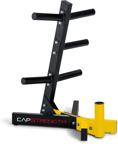 Vista 8 de CAP Barbell Estante de almacenamiento para árbol de placas olímpicas, varios