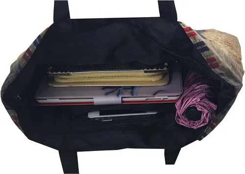 Vista 8 de Bolso de viaje para la playa con zíper, para mujer, plegable, impermeable, para la noche