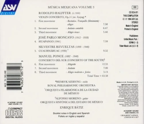 Vista 2 de Musica Mexicana, Vol. 3