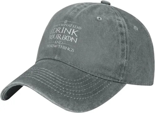 Vista 2 de That's What I Do I Drink Bourbon and I Know Things Hat Men Baseball Hats Trendy Caps