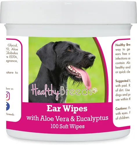 Vista 81 de Healthy Breeds Affenpinscher Toallitas de limpieza de oídos con aloe y eucalipto para perros, 100