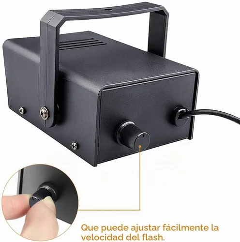 Vista 4 de Paquete de 2 luces estroboscópicas de discoteca para fiesta, 32 mini luces LED estroboscópicas para fiestas, luces estroboscópicas enchufables